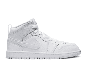 AIR JORDAN 1 MID PS 'TRIPLE WHITE'