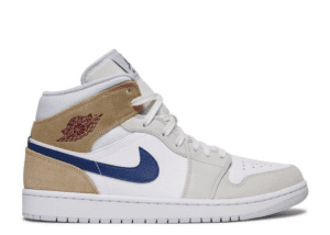 AIR JORDAN 1 MID 'WHITE KHAKI BLUE VOID'