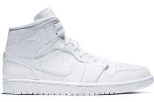 JORDAN 1 MID TRIPLE WHITE