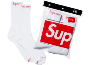 Supreme Hanes Crew Socks (4 Pack)(OS) 'White'