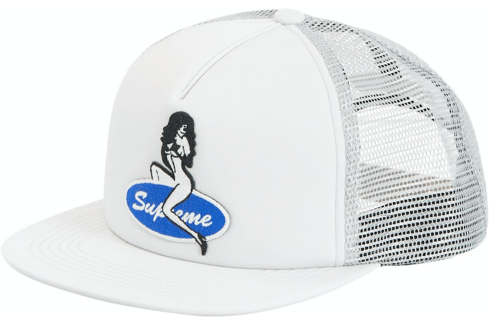 Supreme Pin Up Mesh Back 5 Panel FW 'White'   The Back Door