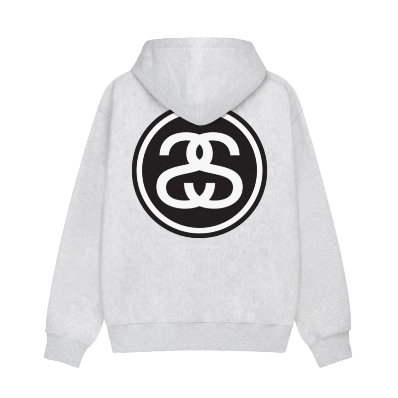 STUSSY SS-Link Zip Hood 'Ash Heather'