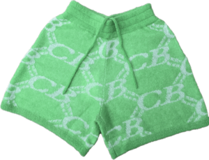 Cole Buxton Knit Monogram Shorts 'Green'