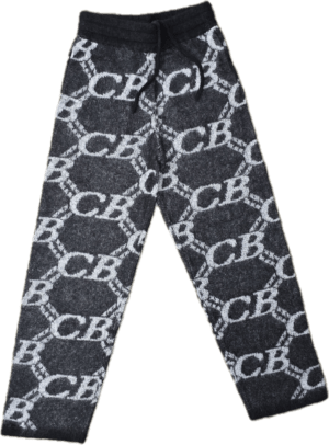 Cole Buxton Knit Monogram Sweatpants 'Black'