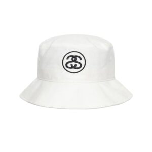 STUSSY SS LINK BUCKET HAT 'White'