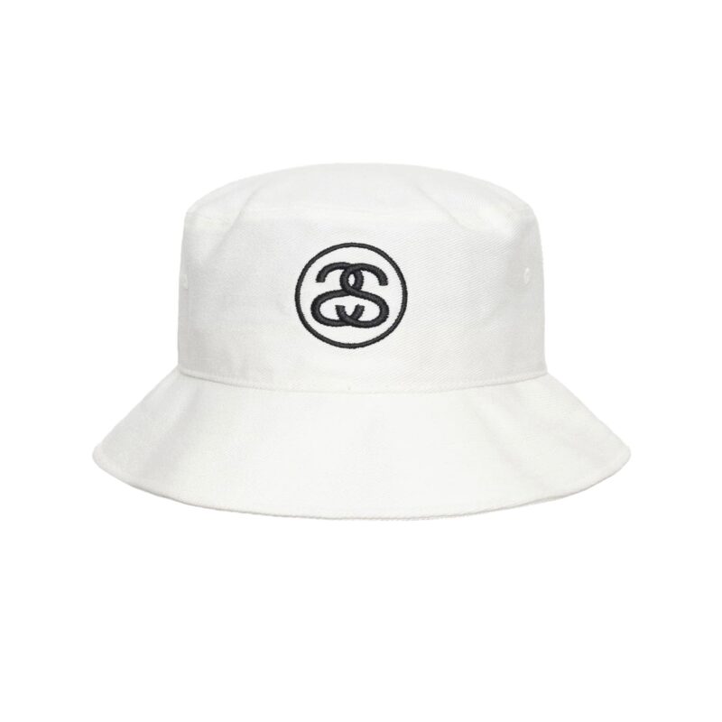 STUSSY SS LINK BUCKET HAT 'White'