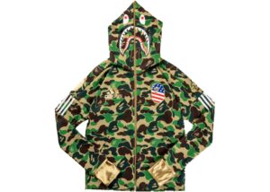 BAPE x Adidas SB Shark Hoodie 'Green'