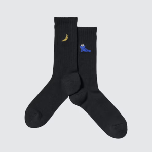 KAWS x Andy Warhol Lying Down Banana Socks 'Black'