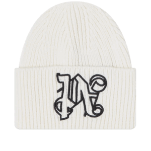 Palm Angels Monogram Beanie 'Off White'