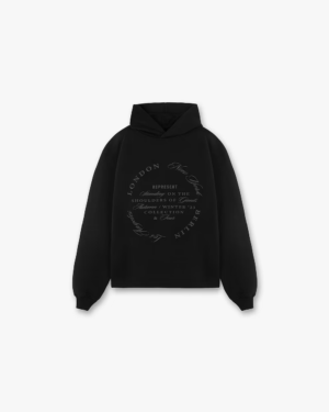 Represent Season Tour Relaxed Hoodie 'Jet Black'