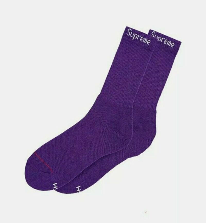 Supreme Hanes Socks Purple (Singles) (1 Pair)