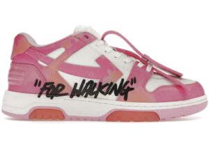 OFF-WHITE Out Of Office OOO "For Walking" Low Tops 'Pink Tie Dye'